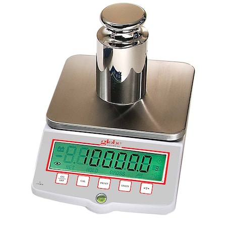 Globe Scientific Balance, Toploading, Basic, High Capacity, Portable, 3000g X 0.1g, Ext Calibration, Ext Batteries GBBH-3001
